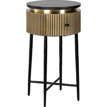 Table d&#039;appoint Ironville marbre doré 40X71