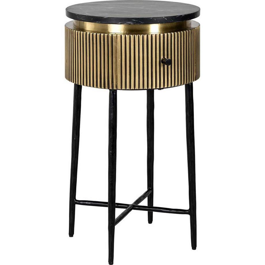 mutoni Tavolino in marmo Ironville oro 40X71  