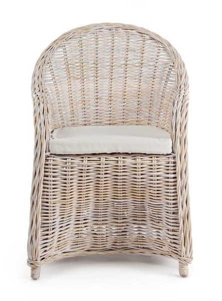 mutoni Fauteuil de jardin Martin blanc  