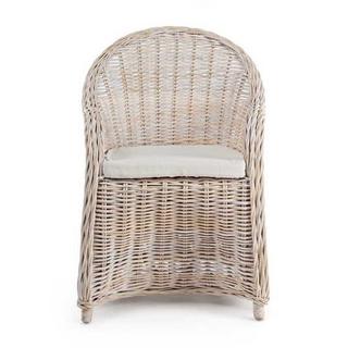 mutoni Fauteuil de jardin Martin blanc  