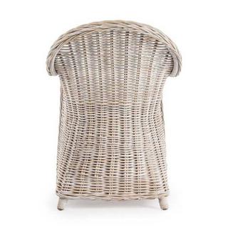 mutoni Fauteuil de jardin Martin blanc  