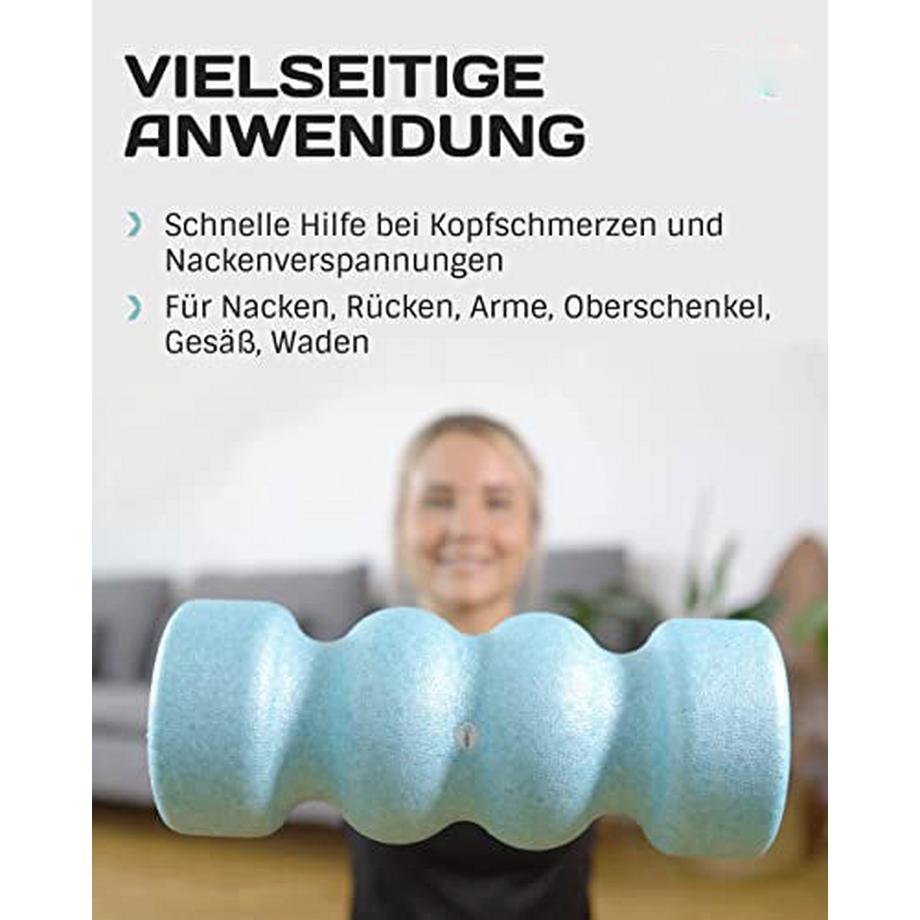 Alopini  Rouleau de fascia double-twin avec 4 zones d'action ergonomiques pour le cou, le dos, les fesses et les jambes. Profondément efficace 