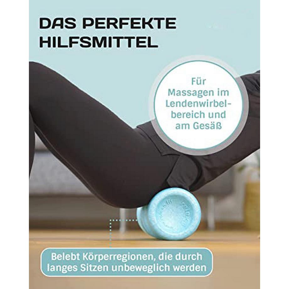 Alopini  Rouleau de fascia double-twin avec 4 zones d'action ergonomiques pour le cou, le dos, les fesses et les jambes. Profondément efficace 