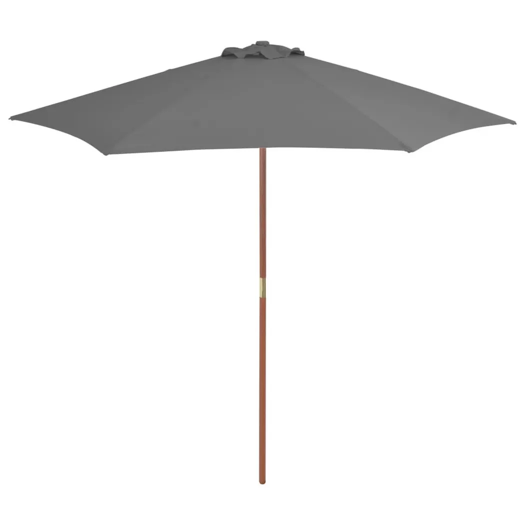 VidaXL - ombrellone, One Size, Grigio