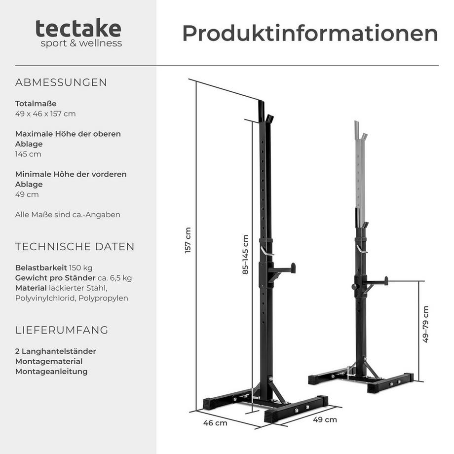 Tectake  Supporto per bilanciere  multifunzionale 