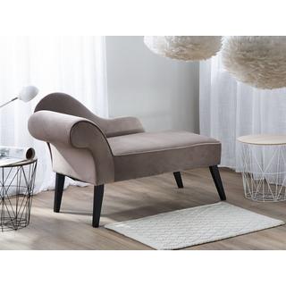 Beliani Chaise longue versione sinistra en Velluto Glamour BIARRITZ  