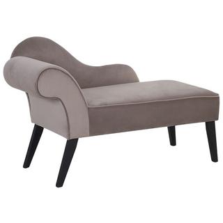 Beliani Chaise longue côté gauche en Velours Glamour BIARRITZ  