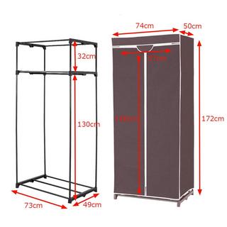 Northio Armadio armadio in tessuto armadio armadio in tessuto con asta appendiabiti 75x50x170 cm  