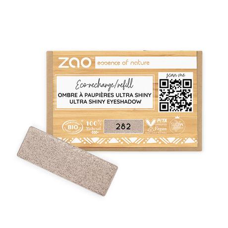 ZAO MAKEUP  Recharge Ombre à paupières rectangle Ultra Shiny - Certifié bio et vegan 