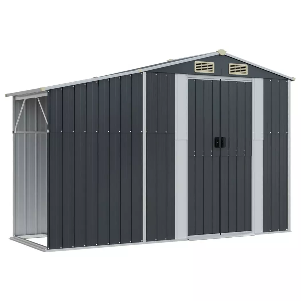 VidaXL - Gerätehaus stahl, One Size, Grau