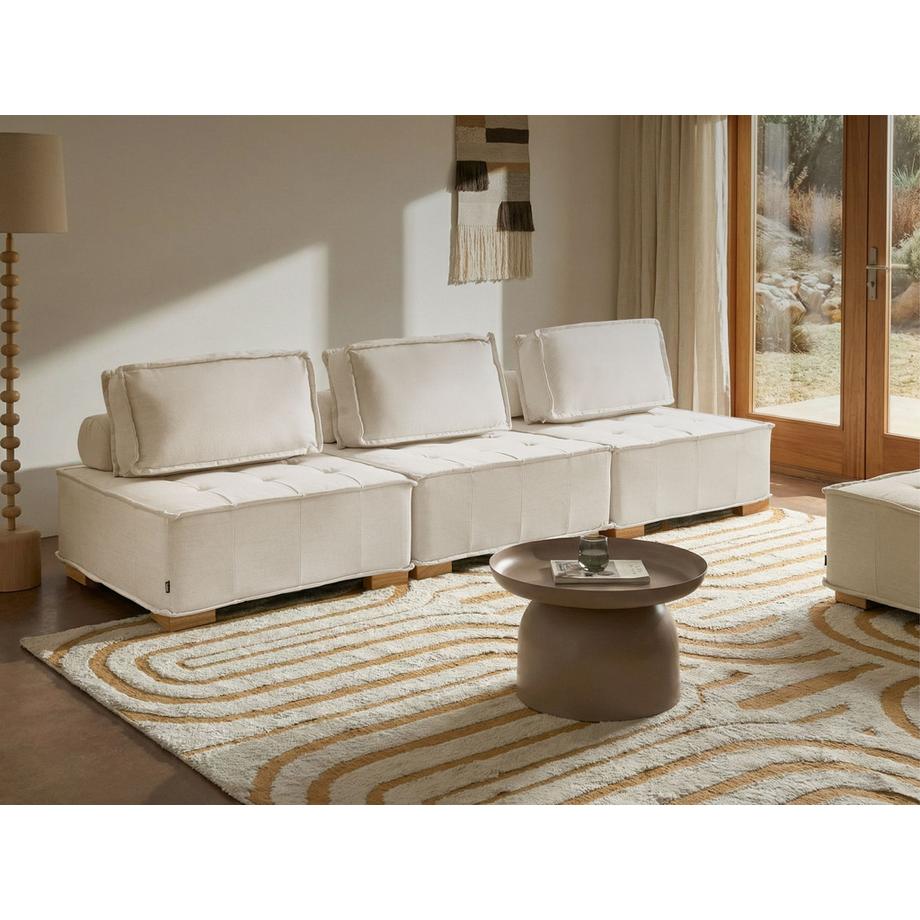 Beliani Canapé 3 places en Tissu Moderne TIBRO  