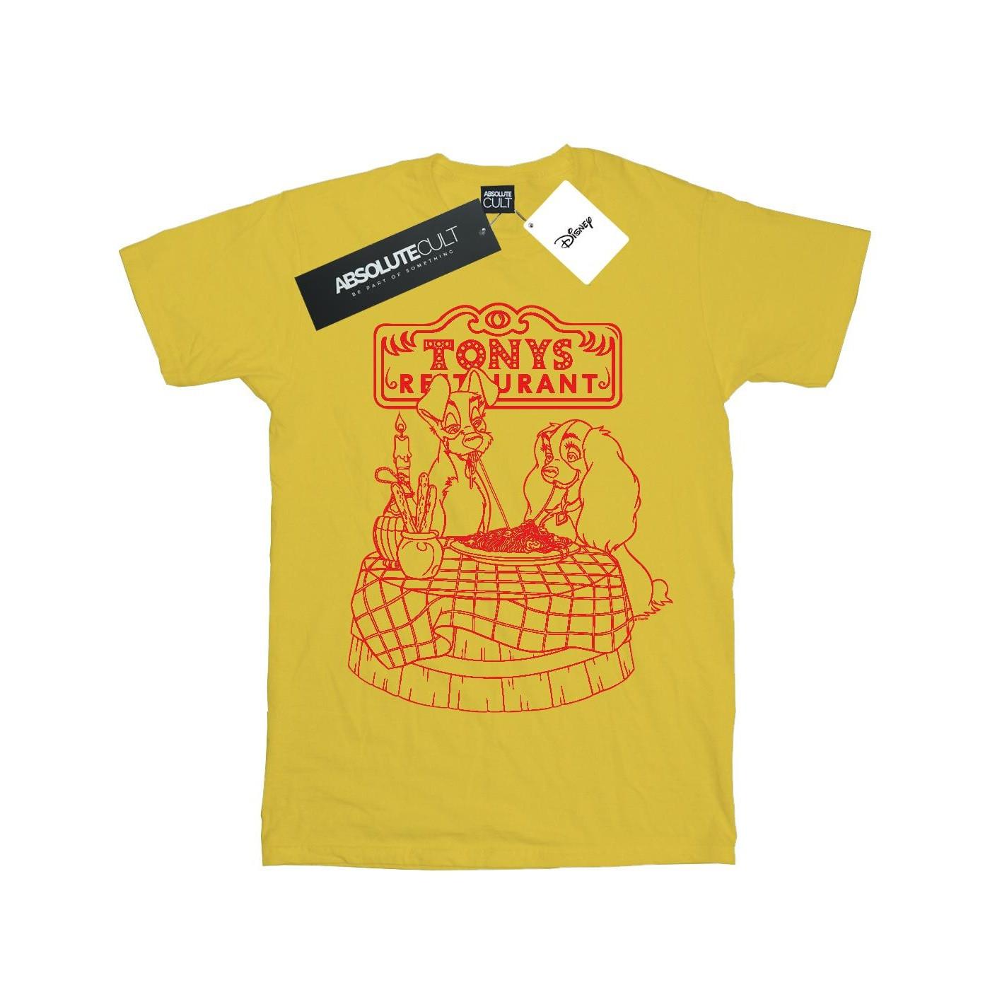 Image of Lady And The Tramp That's Amore Tshirt Damen Gelb Bunt XXL