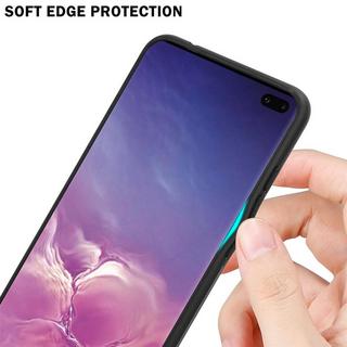 Cadorabo  Housse compatible avec Samsung Galaxy S10 PLUS - Coque de protection bicolore en silicone TPU et dos en verre trempé 