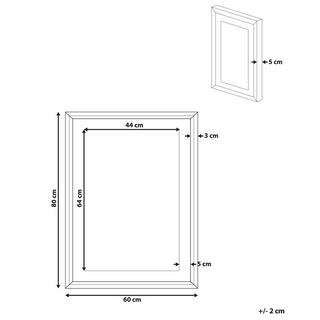Beliani Wandbild mit Rahmen aus Papier Modern HIDMO  