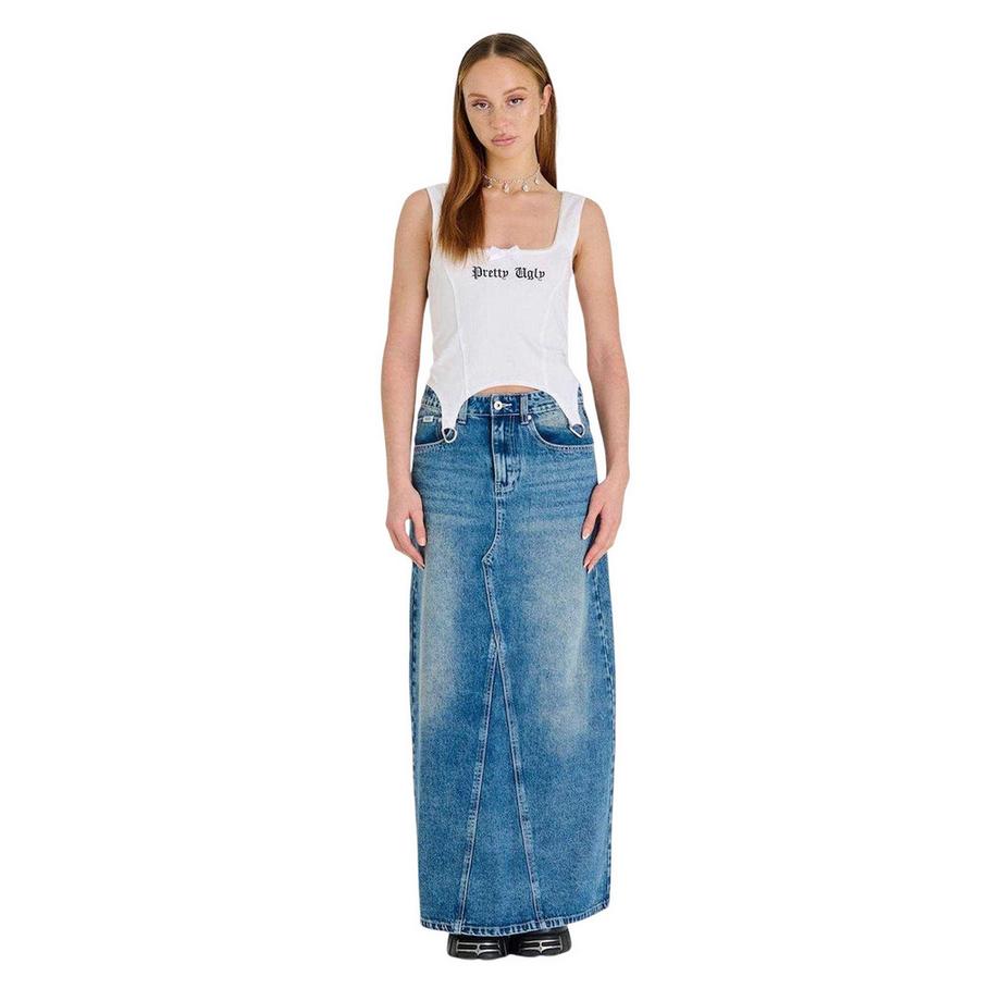 THE RAGGED PRIEST Jupe Longue en Denim  