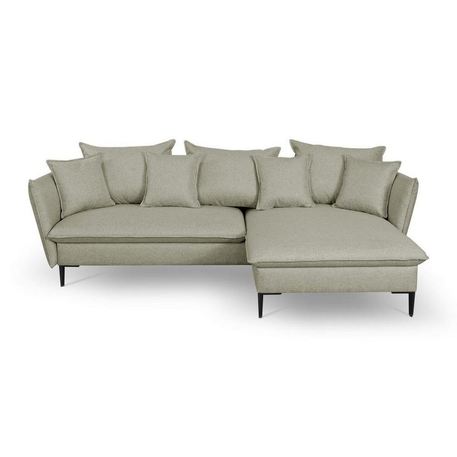 PASCAL MORABITO Ecksofa mit Schlaffunktion LAZARE von PASCAL MORABITO Stoff Hellgrün Ecke rechts  