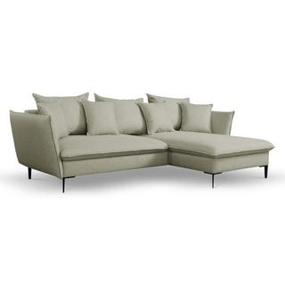 PASCAL MORABITO Ecksofa mit Schlaffunktion LAZARE von PASCAL MORABITO Stoff Hellgrün Ecke rechts  