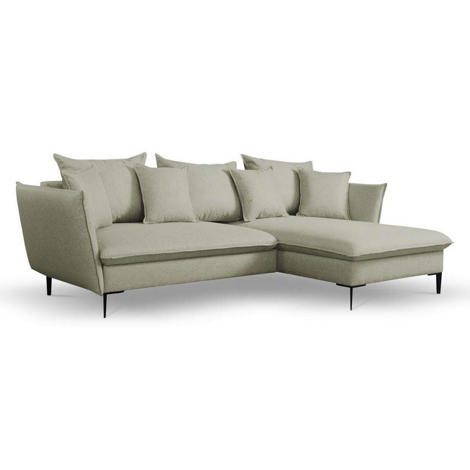 PASCAL MORABITO Ecksofa mit Schlaffunktion LAZARE von PASCAL MORABITO Stoff Hellgrün Ecke rechts  