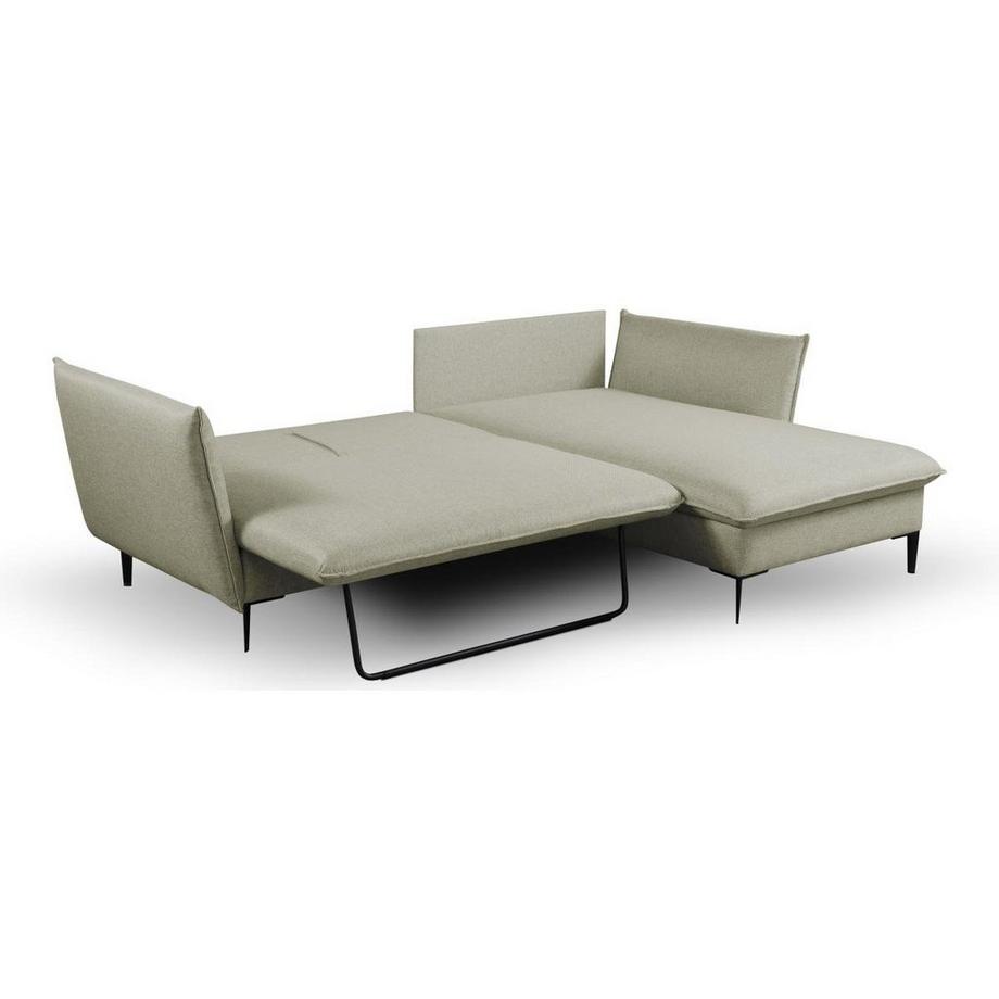 PASCAL MORABITO Ecksofa mit Schlaffunktion LAZARE von PASCAL MORABITO Stoff Hellgrün Ecke rechts  