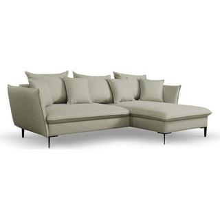 PASCAL MORABITO Ecksofa mit Schlaffunktion LAZARE von PASCAL MORABITO Stoff Hellgrün Ecke rechts  