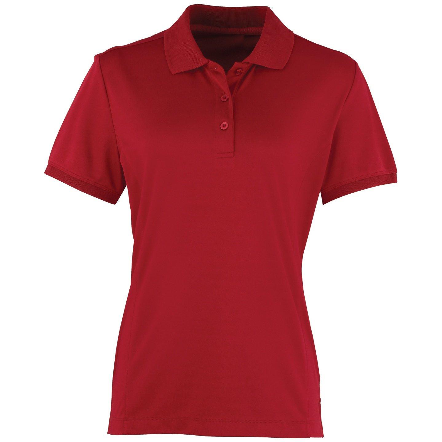 Image of Coolchecker Piqué Poloshirt Polohemd, Kurzarm Damen Weinrot L