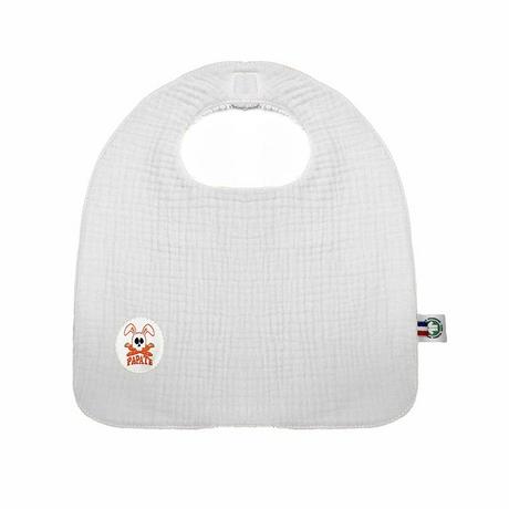 PAPATE  Bavoir en Coton Bio Blanc 