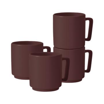 Set de tasses mat bordeaux Leonardo Collection