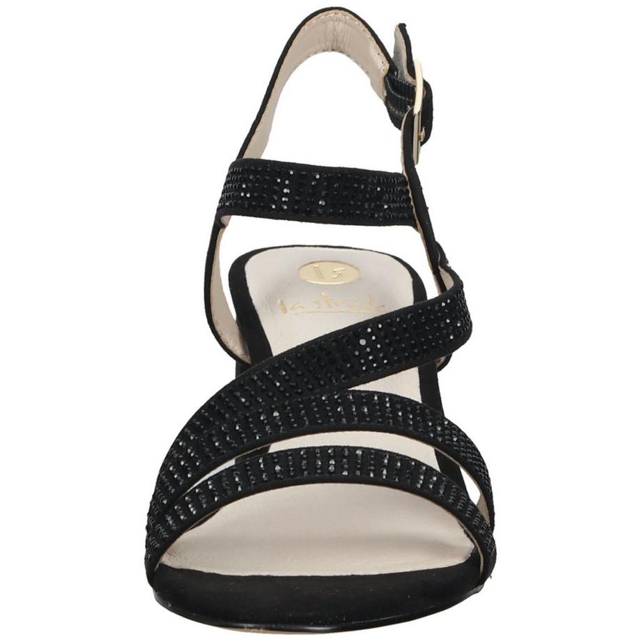 La Strada Sandali con Tacco Largo e Strass  