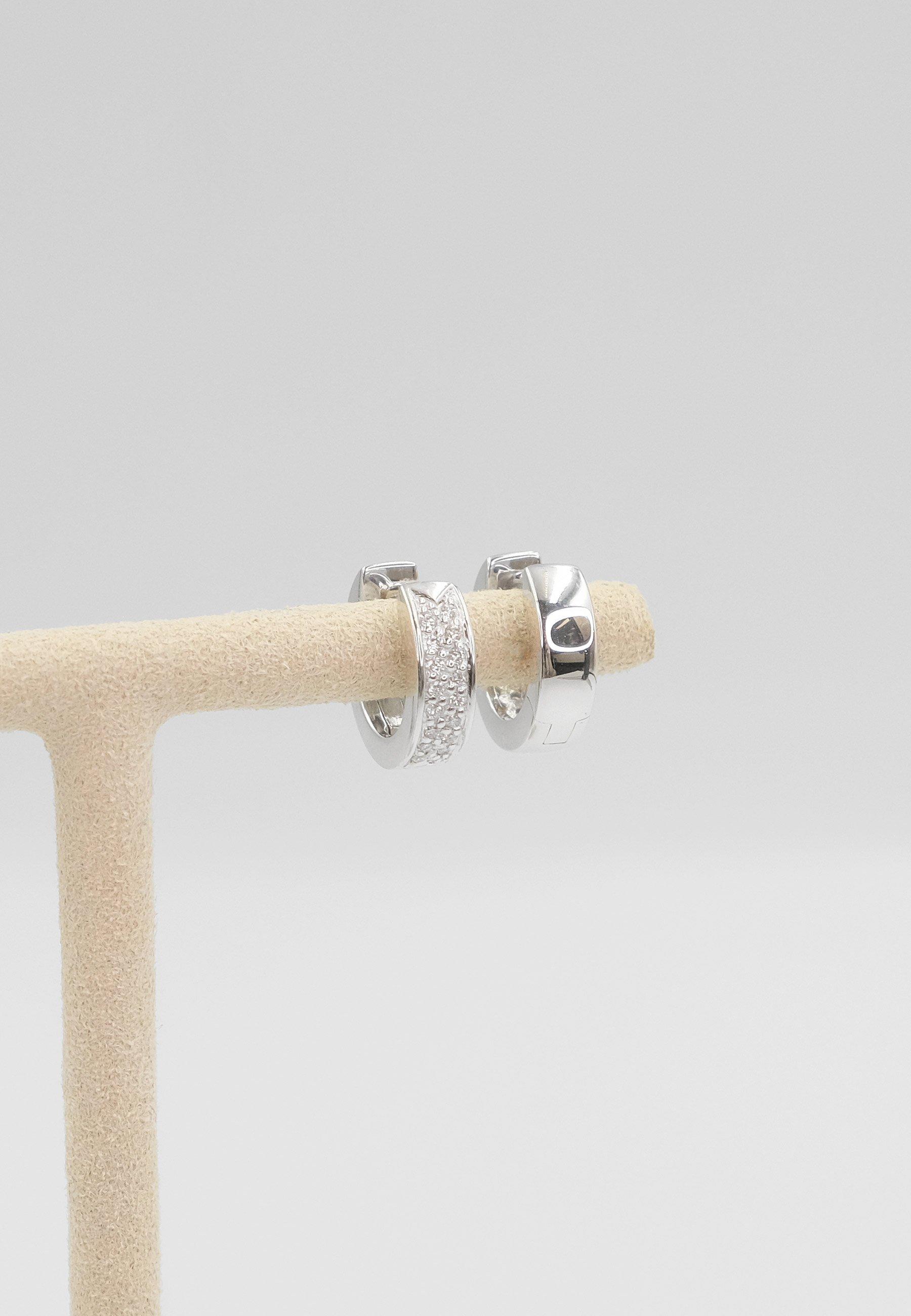 MUAU Schmuck  Creolen Weissgold 750 Diamant 0.176ct. 12mm 