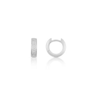 MUAU Schmuck  Creolen Weissgold 750 Diamant 0.176ct. 12mm 