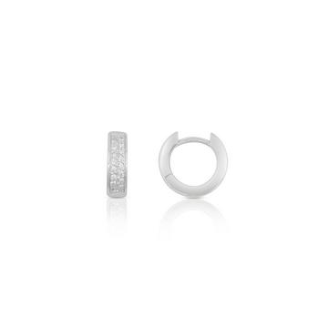 Créole en or blanc 750 diamant 0,176ct. 12mm