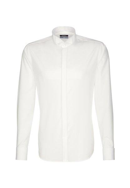 Image of Smokinghemd Shaped Fit Langarm Uni Herren Beige 38