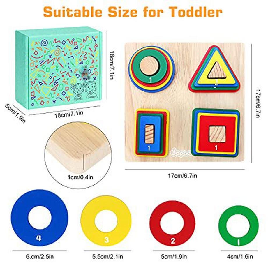 Activity-board  Geometrische Formen Sortieren, Stapeln und motorische Fähigkeiten Spielzeug | Puzzles 