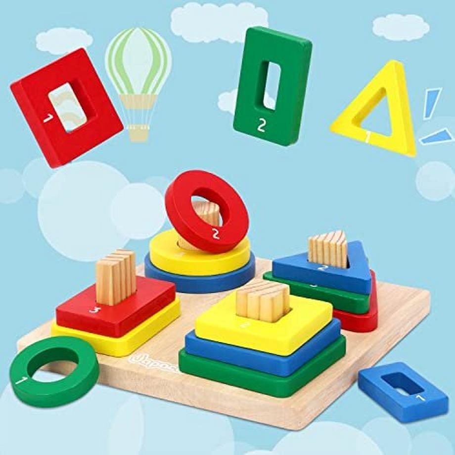 Activity-board  Geometrische Formen Sortieren, Stapeln und motorische Fähigkeiten Spielzeug | Puzzles 