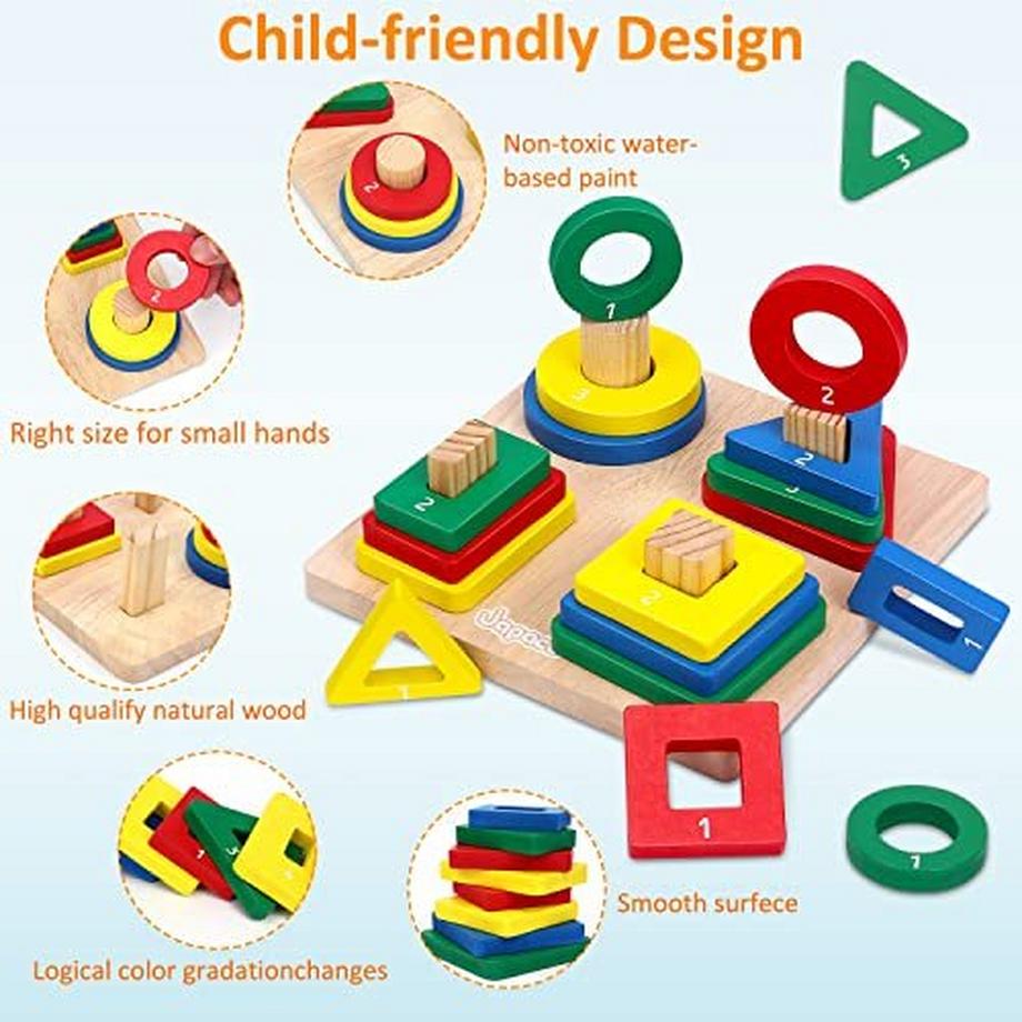 Activity-board  Geometrische Formen Sortieren, Stapeln und motorische Fähigkeiten Spielzeug | Puzzles 