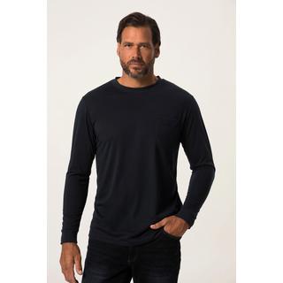 JP1880  Maglia a maniche lunghe con QuickDry, taschino sul petto e scollo rotondo 