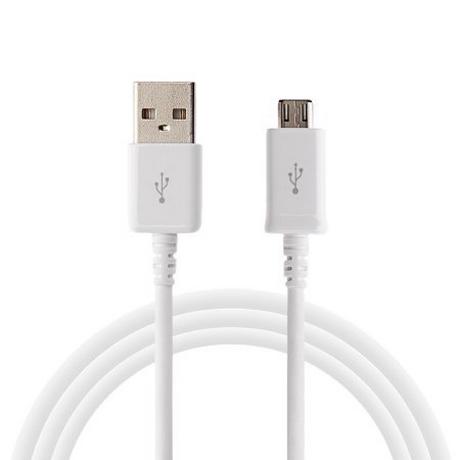 eStore  Cavo da micro USB a USB 2.0 per ricarica e sincronizzazione - bianco 