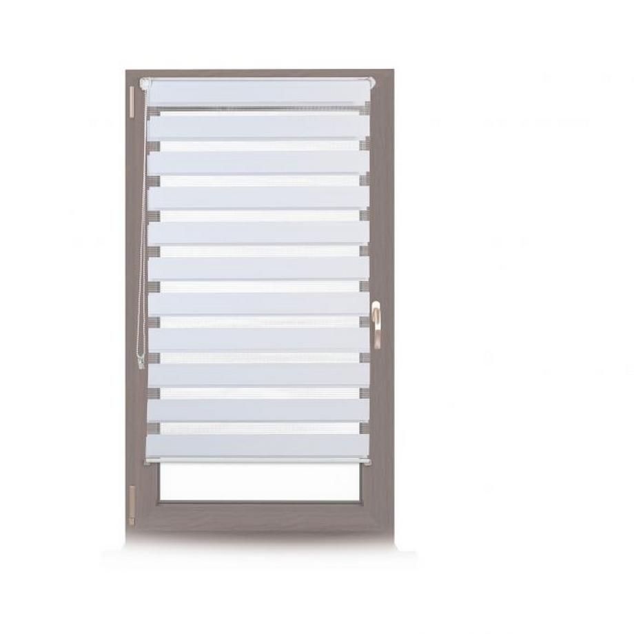 B2X  Doppelrollo Klemmfix ohne Bohren in Weiß 