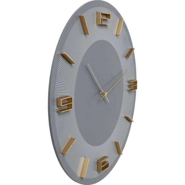 KARE Design Wanduhr Leonardo Grau/Gold  