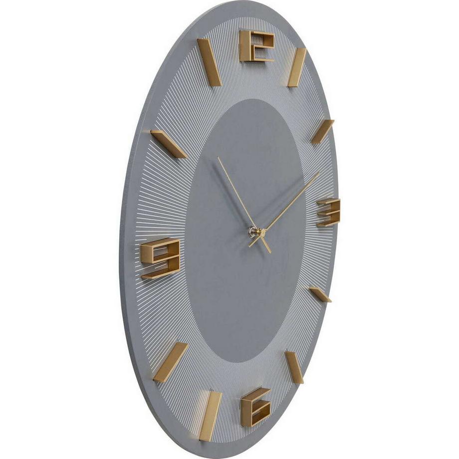 KARE Design Orologio da parete Leonardo grigio/oro  