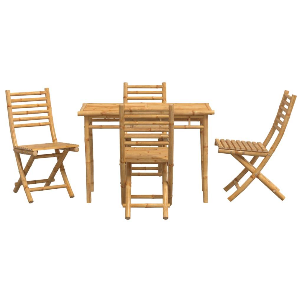 VidaXL set da pranzo da giardino Fibra di bambù  