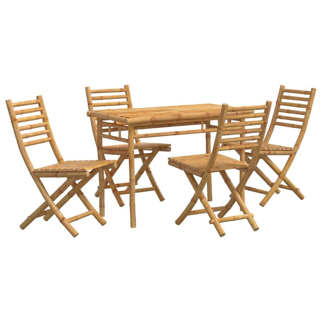 VidaXL set da pranzo da giardino Fibra di bambù  