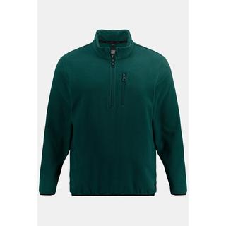 JP1880  Pullover polo di pile da ciclismo con maniche lunghe e collo con zip 