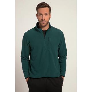 JP1880  Pullover polo di pile da ciclismo con maniche lunghe e collo con zip 