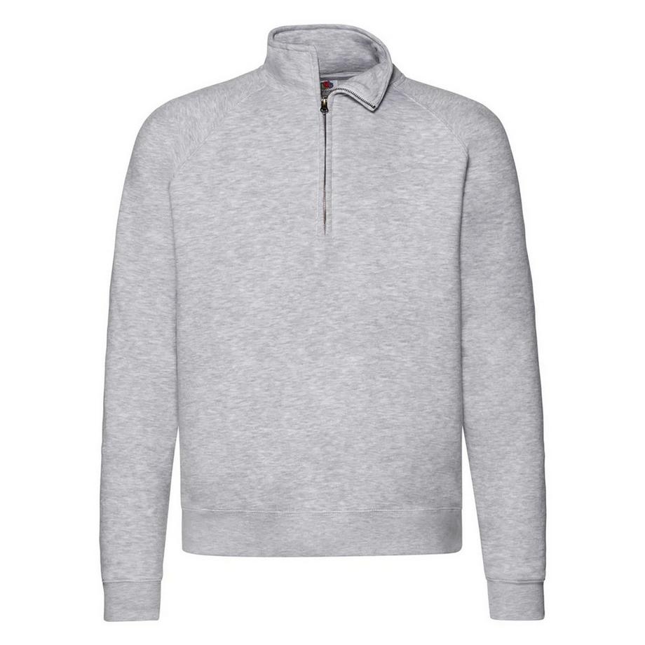 Premium Sweatshirt mit kurzem Reißverschluss  Raglanärmel