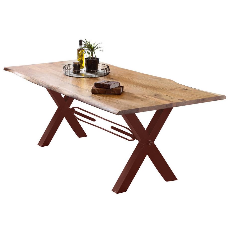 mutoni Table à manger Havenwood acacia naturel-brun 180x90  