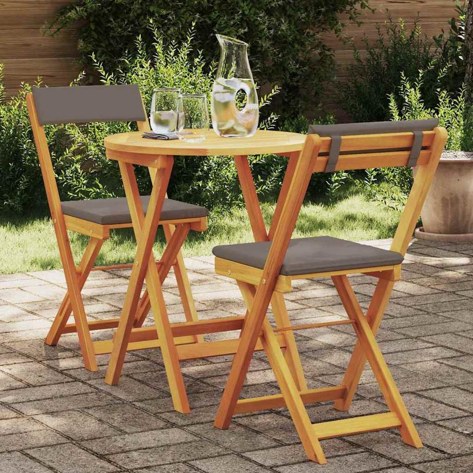 VidaXL Garten bistro set massivholz akazie  