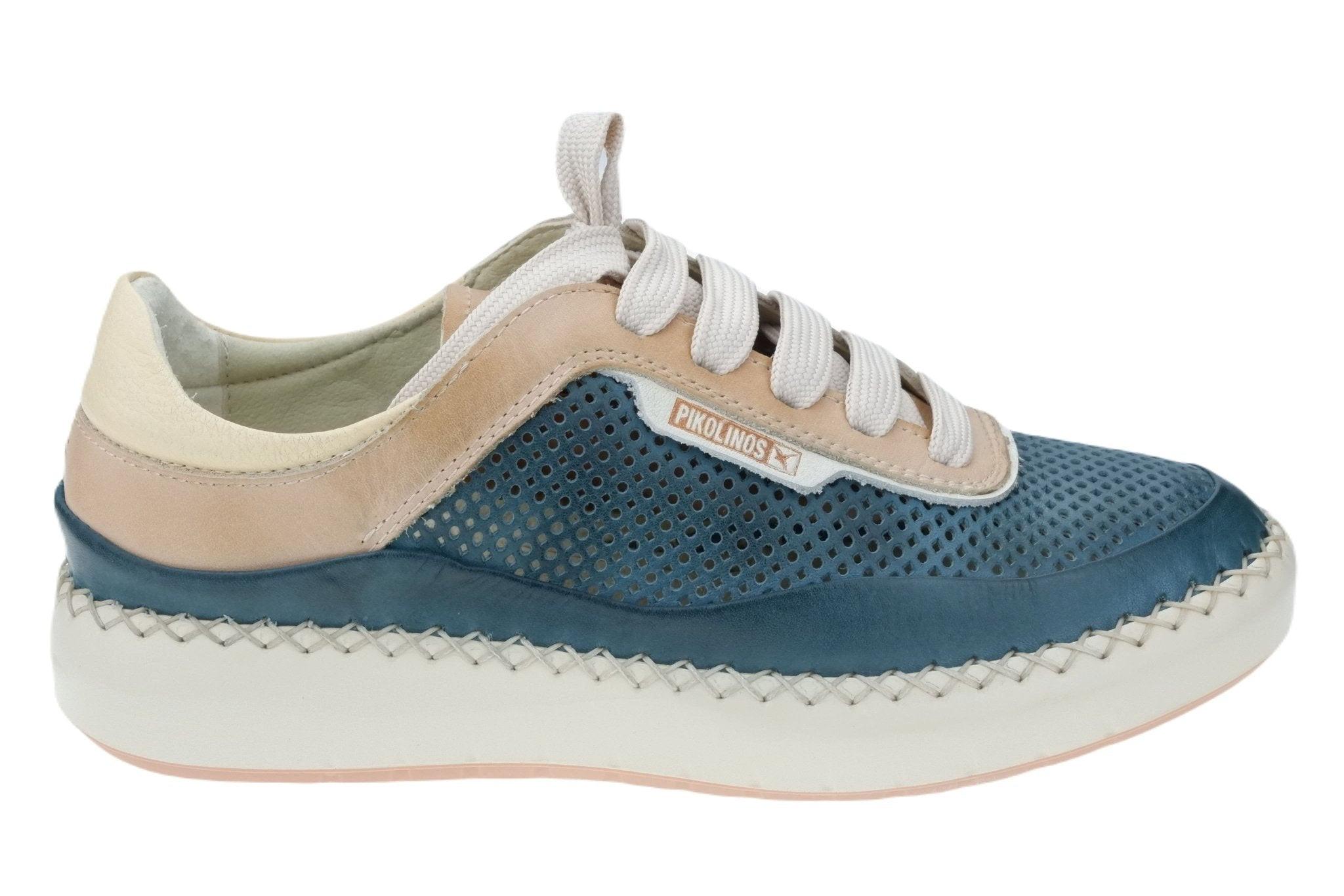 Image of Mesina - Leder Sneaker Damen Blau 37