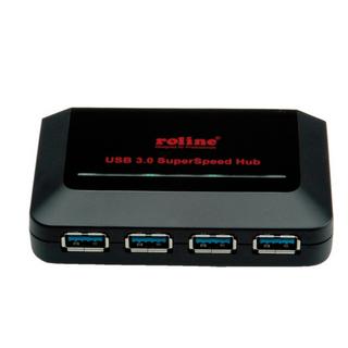 Roline  USB 3.0 Hub, 4 Ports, with Power Supply 
