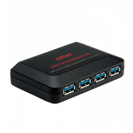 Roline  USB 3.0 Hub, 4 Ports, with Power Supply 